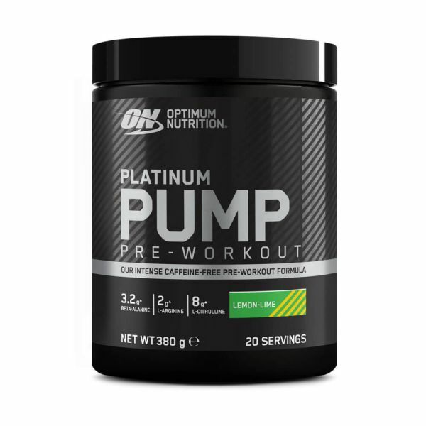 opt194 platinum pump pre workout 380gr lemon lime fitness, nutrition