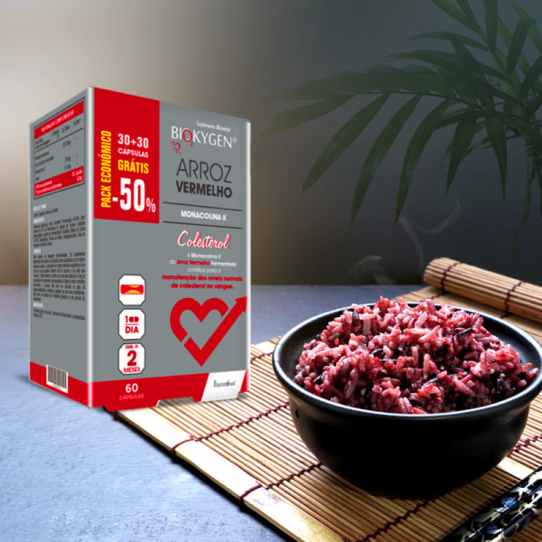 5200487 biokygen arroz vermelho 3030 caps fitness, nutrition