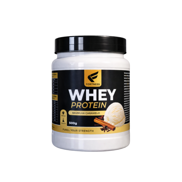wpbc500g whey protein fortness  baunilha canela 500g fitness, nutrition