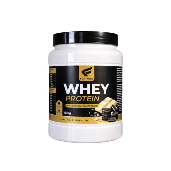 wpwcbc500g whey protein fortness white chocolate black cookie  500g fitness, nutrition